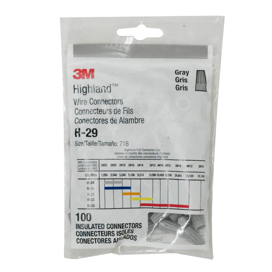 Paige 270303"G Wire Connector Type H-29 (Gray) [22-16 AWG]