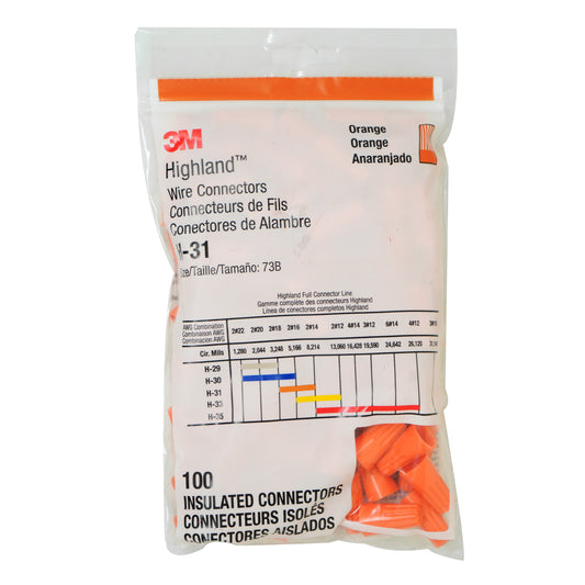Paige 270303"O Wire Nut Type H-31 (Orange) [18-14 AWG]