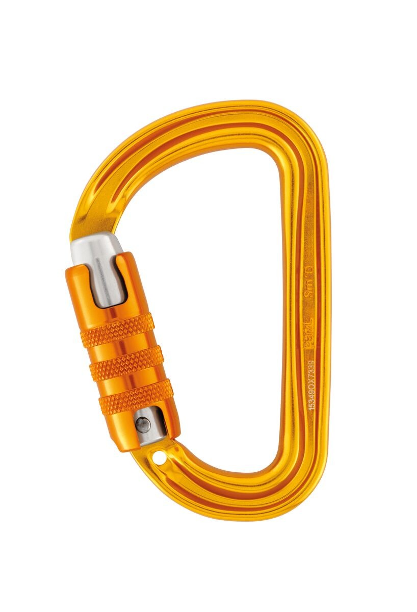 Petzl M39A S Mosquetón ultraligero amarillo sin sistema de bloqueo aluminio asimétrico
