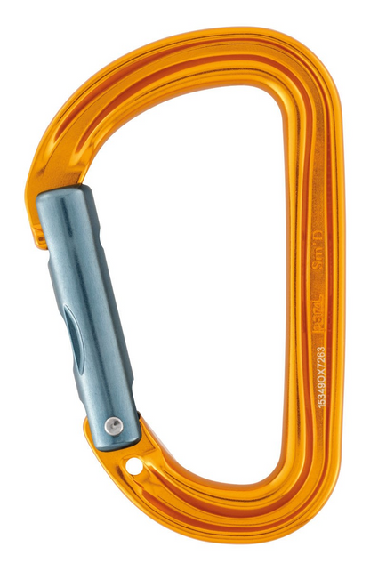 Petzl M39A S Mosquetón ultraligero amarillo sin sistema de bloqueo aluminio asimétrico