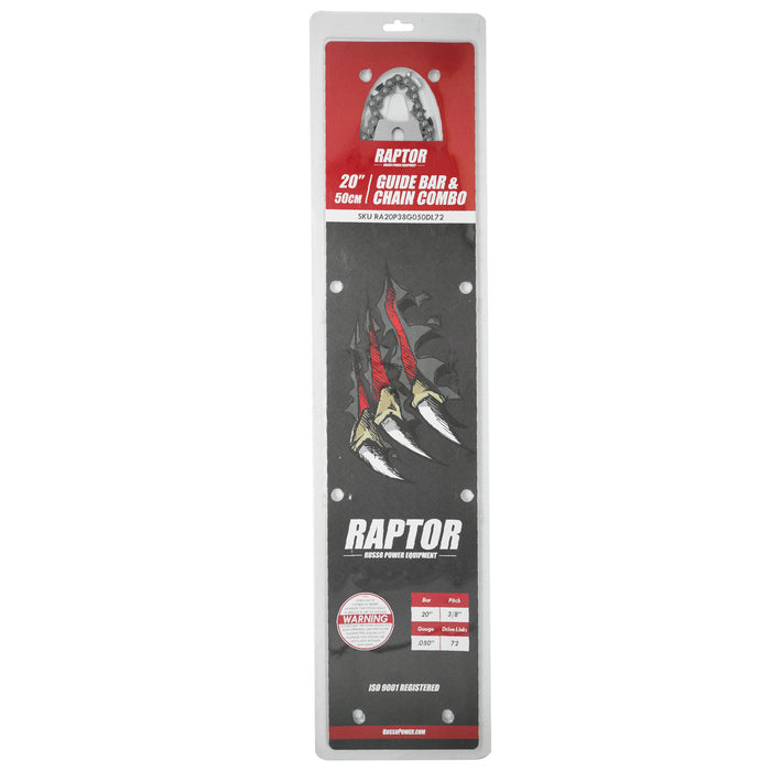 Raptor 20 In. Chainsaw Bar & Chain Combo for Stihl 3/8 .050 72 Drive L ...