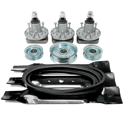 Deck Rebuild Kit Blade Spindle Idler Belt for John Deere 48 inch L120 L130 GX20305 GX20250