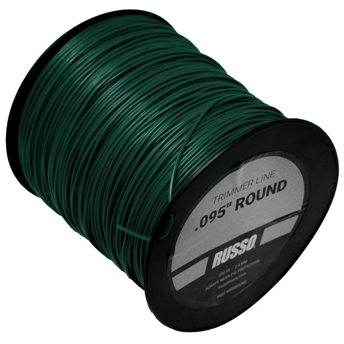 5lb 095 Round Green Commercial String Trimmer Line Spool Roll w/ Spool Holder