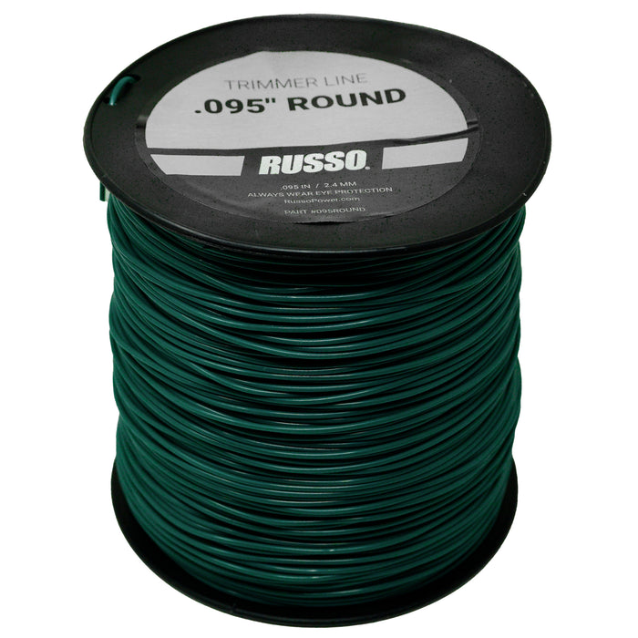 Línea de desbrozadora comercial Russo, redonda, verde, 5 lb, .095