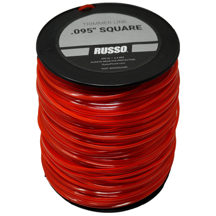 Russo 5lb .095 Square Red Commercial String Trimmer Line