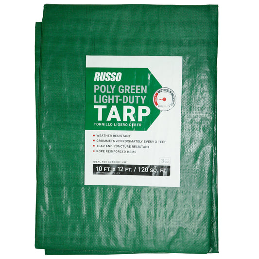 10 X 12 Light Duty Green Tarp