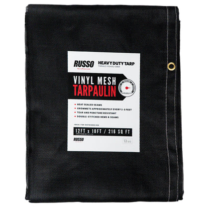 12X18 Heavy Duty Vinyl Coated Mesh Tarp
