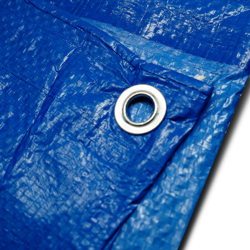 16X20 Light Duty Weather Resistant Reinforced Blue Tarp Tarp w/ Grommets