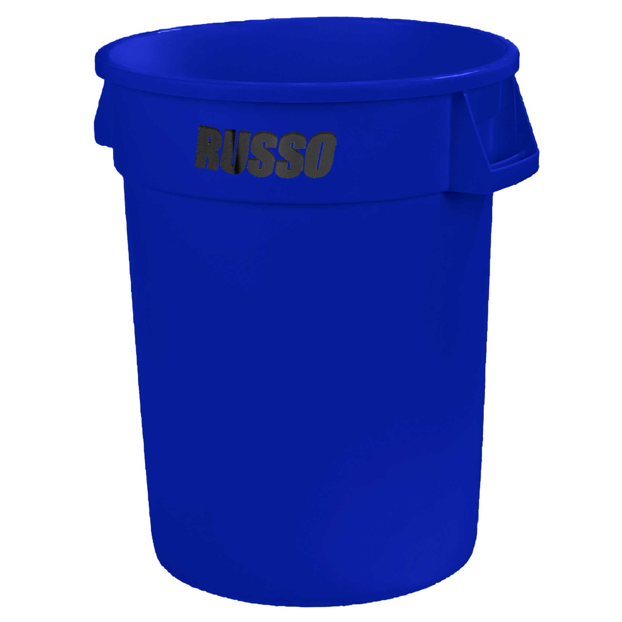 Contenedor de basura Bronco redondo, 32 galones, color azul