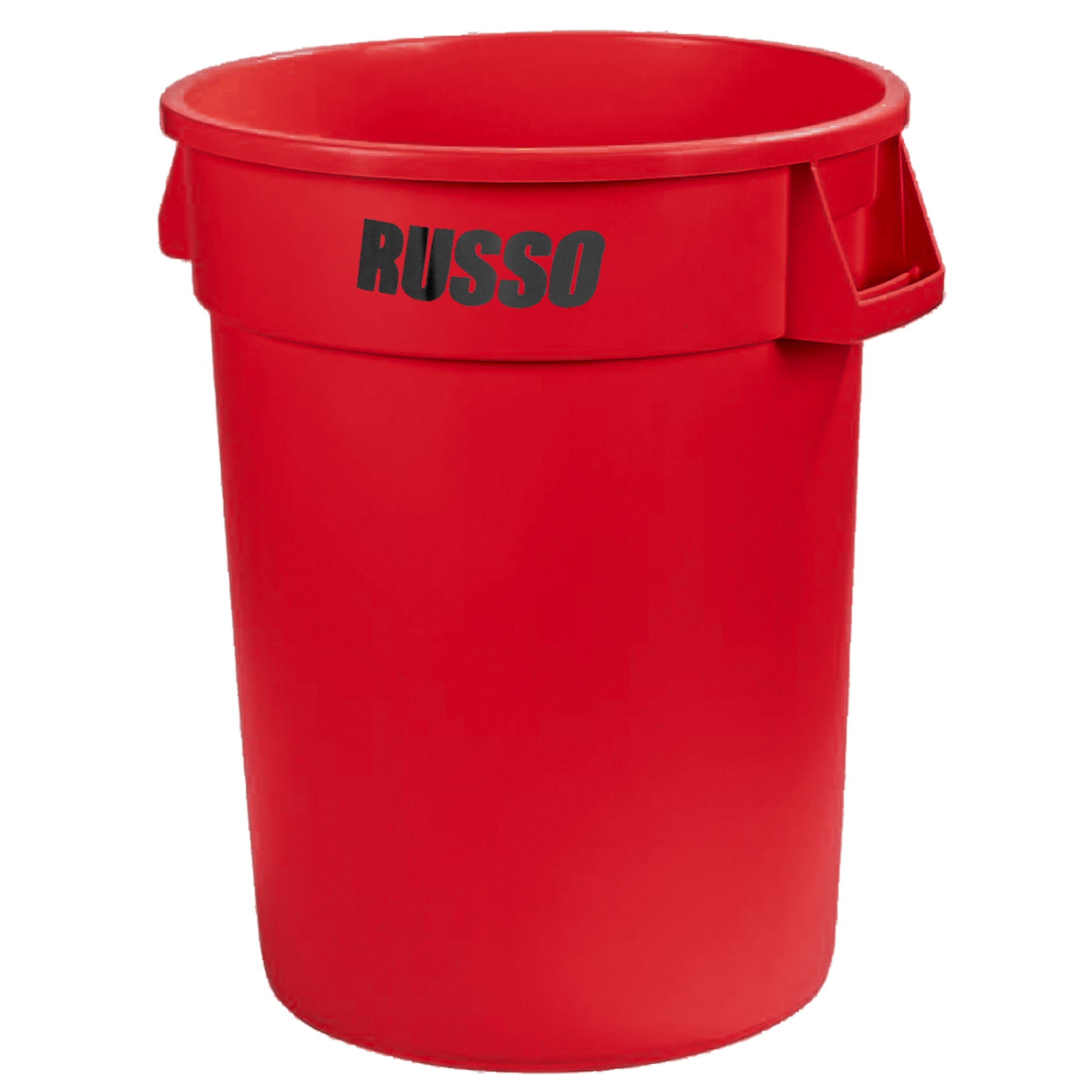 Contenedor de basura Bronco redondo, 32 galones, color rojo
