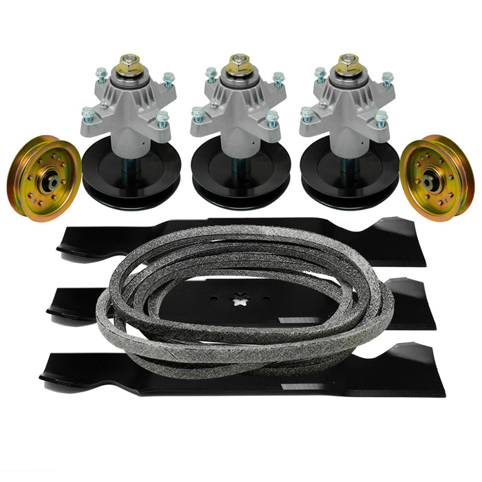 Kit de polea de correa de hoja de husillo para Cub Cadet MTD White Troy Bilt 54 pulgadas Deck GT1554 GT-954 Big RedGT54