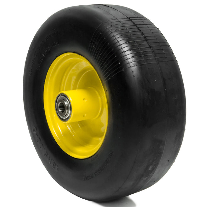 Flat Free Tire Wheel Assembly 13X5.00-6 Yellow for John Deere TCA13769