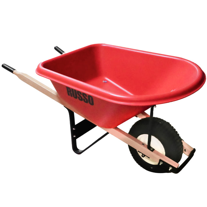 Russo 6 Cubic Ft. Poly Wheelbarrow