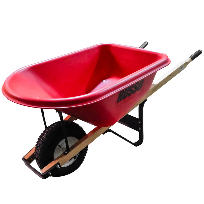 Russo 6 Cubic Ft. Poly Wheelbarrow