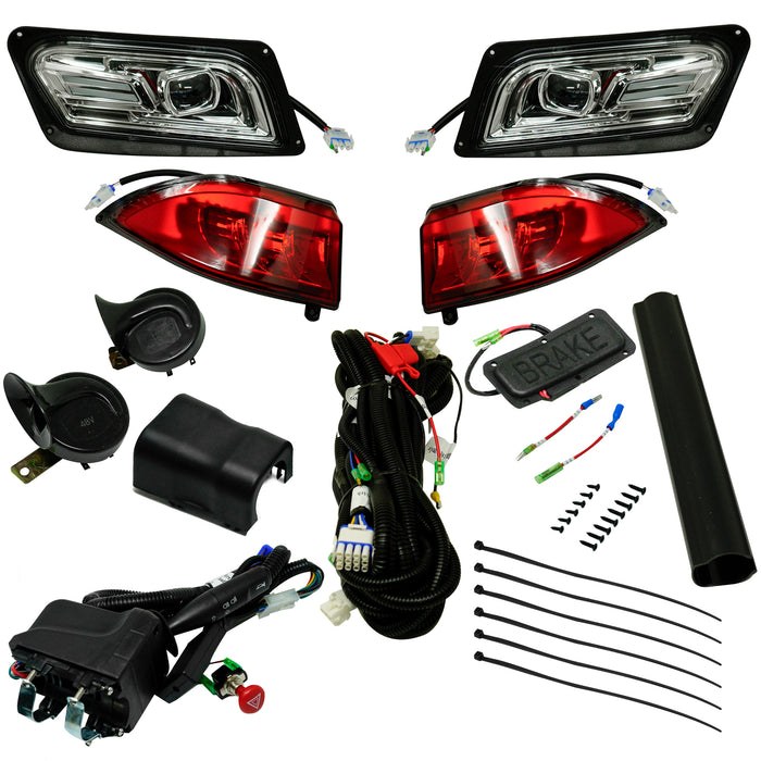 Street Legal LED Light Kit with High Low Beam for Club Car Tempo 12V-48V