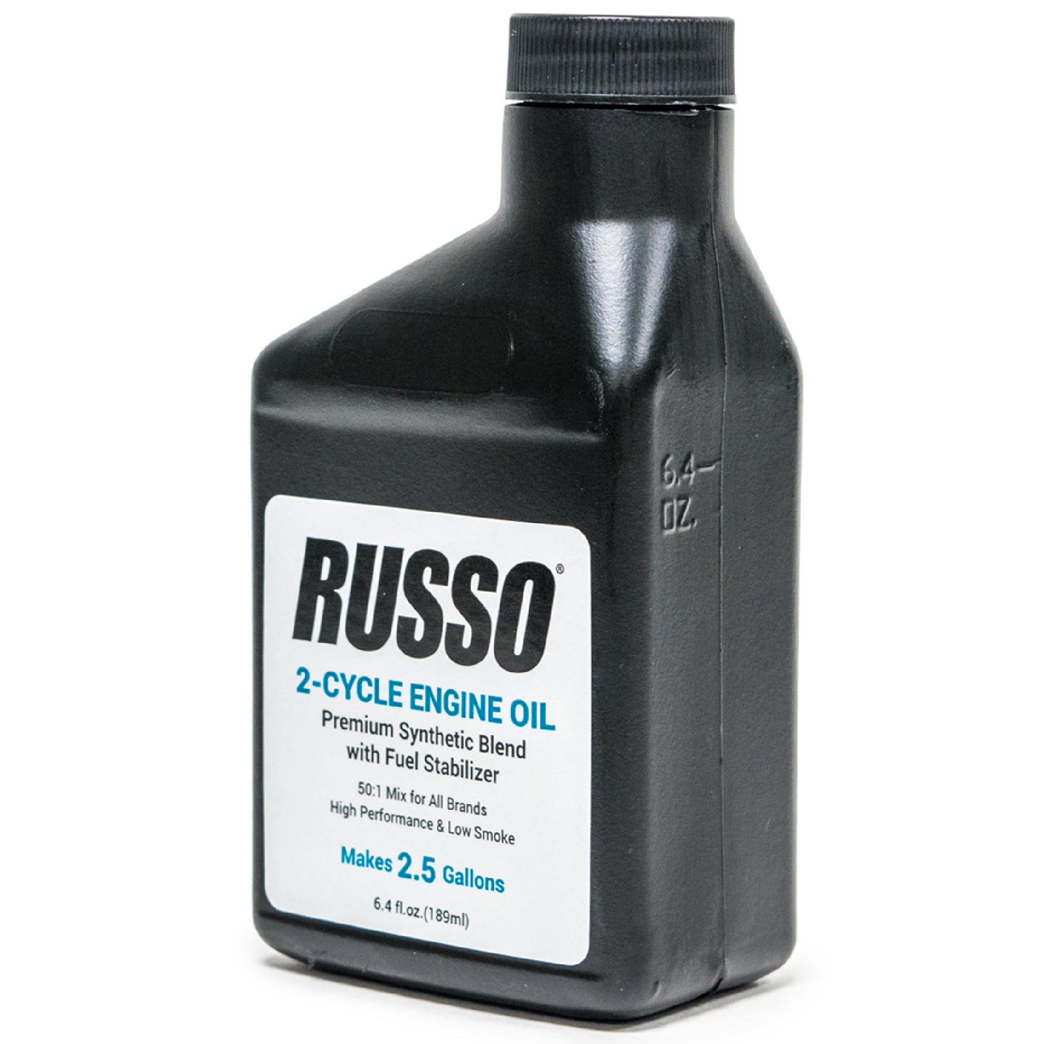 Aceite de motor Russo de 2 ciclos, mezcla 50:1, 2,5 galones, 6,4 oz - Paquete de 48