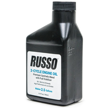 Russo 2 Cycle 50:1 Mix 2.5 Gallon Engine Oil 6.4 Oz. - 48 Pack