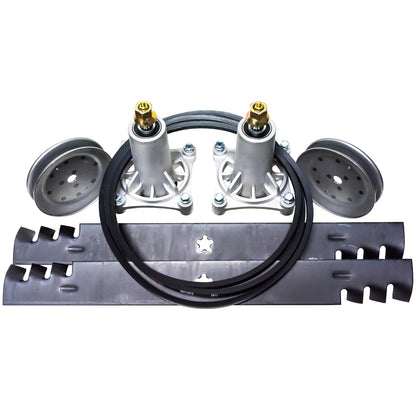 Deck Belt Mulching Blade Spindle Kit for Husqvarna AYP 2246LS 2346XLS YTA1946 YTA22V46 YTH20K46 YTH2246TDR YTH22V46 YTH18K46