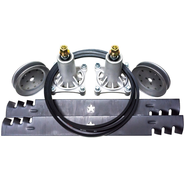 Deck Belt Mulching Blade Spindle Kit for Husqvarna AYP 2246LS 2346XLS YTA1946 YTA22V46 YTH20K46 YTH2246TDR YTH22V46 YTH18K46
