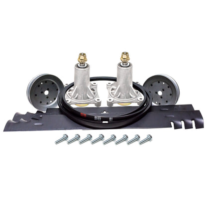 Deck Belt Mulching Blade Spindle Kit for Husqvarna AYP 2246LS 2346XLS YTA1946 YTA22V46 YTH20K46 YTH2246TDR YTH22V46 YTH18K46