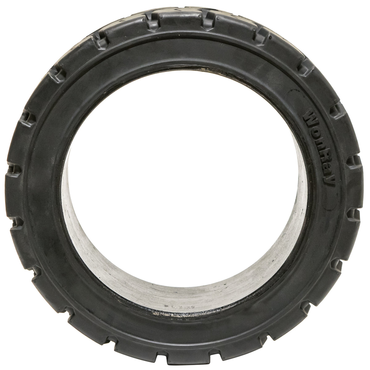 Neumático de tracción para montacargas de vía ancha, sólido, de 14 x 4-1/2 x 8 pulgadas