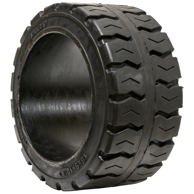 Neumático de tracción a presión para montacargas, sólido y resistente a pinchazos, 18 x 7 x 12-1/8