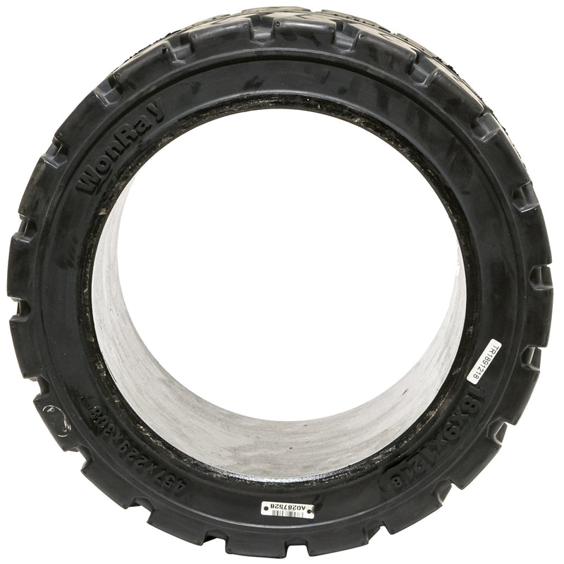 Neumático de tracción a presión para montacargas, sólido y resistente a pinchazos, 18 x 7 x 12-1/8