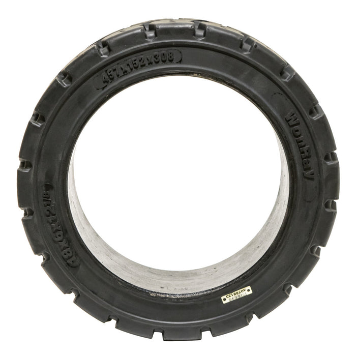 18X8X12.125 Solid Puncture Proof Press-On Traction Forklift Tire