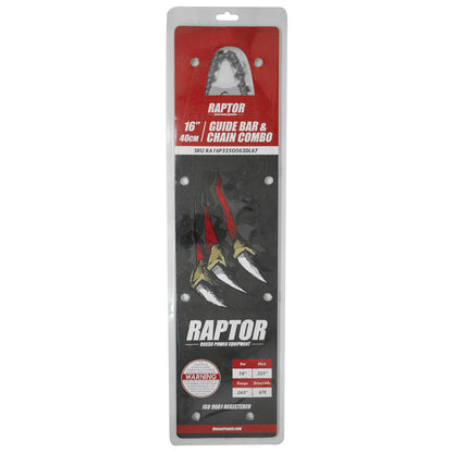 Motosierra Raptor RA16P325G063DL67 con Barra y Cadena de 16 Pulgadas