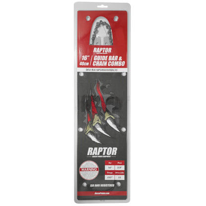Raptor RA16P38G050DL55 Chainsaw 16 In. Bar & Chain Combo