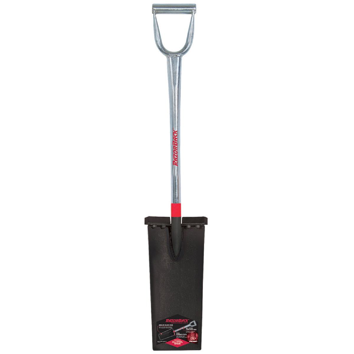 Pala industrial Razor-Back 2451700 de 15 pulgadas con mango de acero y empuñadura en D