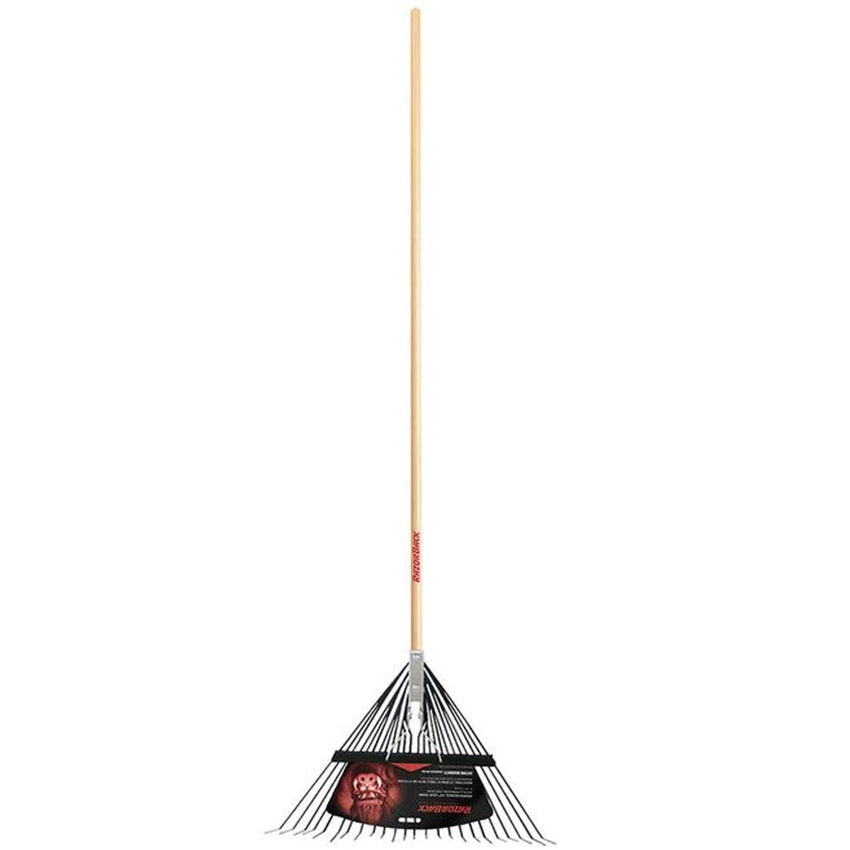 Razor-Back Steel 24-Tine Leaf Rake w/ 54 In. Wood Handle