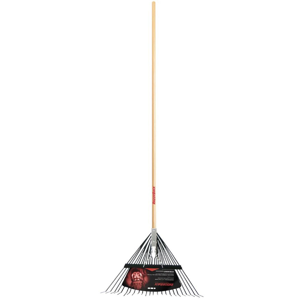 Razor-Back 24-inch Tine Metal Leaf Rake with Wood Handle