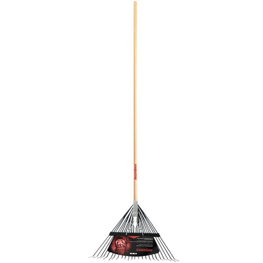 Razor-Back 24-inch Tine Metal Leaf Rake with Wood Handle