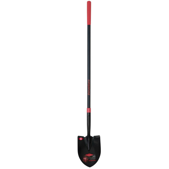 Razor-Back Round Point Shovel with Steel Backbone