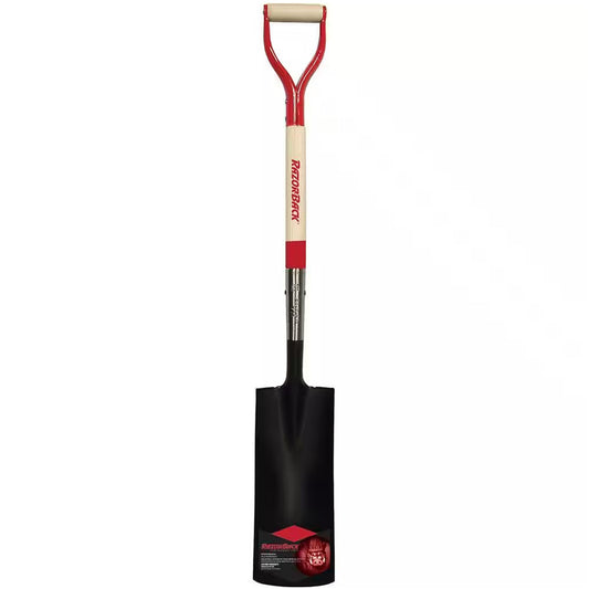 Pala de poste Razor-Back de 16 pulgadas con mango de madera y empuñadura en D
