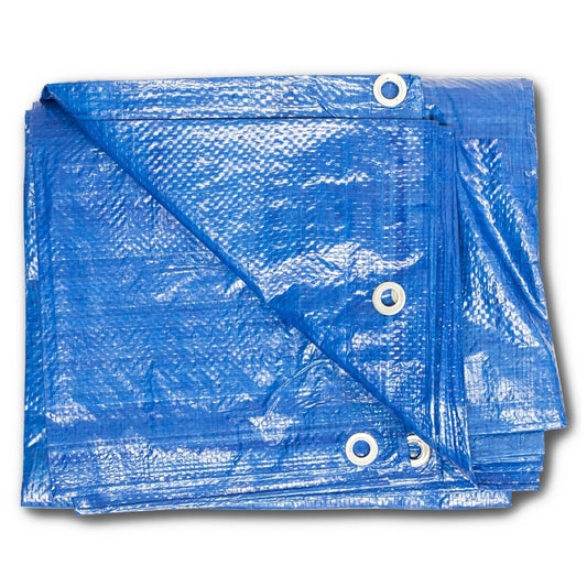 Lona azul reforzada resistente a la intemperie de 12 x 16