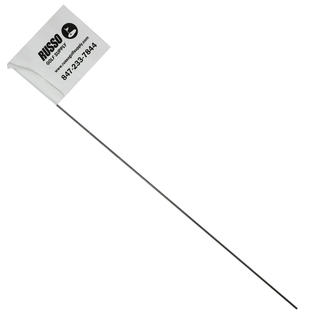 Russo Golf Supply Flag White