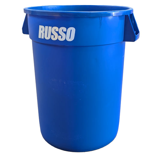 Contenedor de basura Russo de 44 galones, color azul