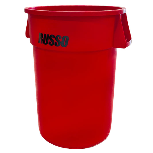 Contenedor de basura Russo de 32 galones, color rojo