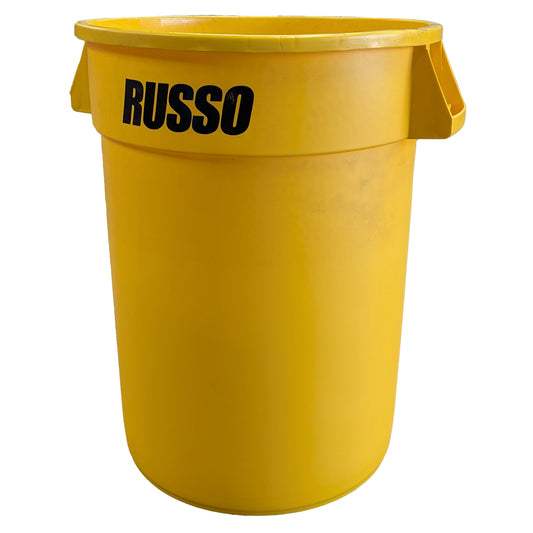 Contenedor de basura Russo de 32 galones, amarillo