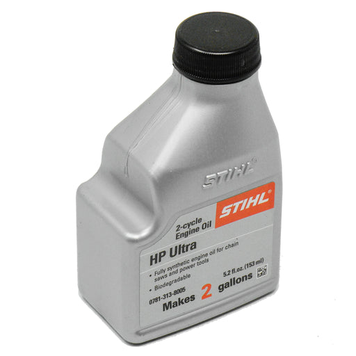 STIHL HP Ultra Synthetic 2-Cycle Oil – 12.8 Oz Bottle Mixes 5 Gallons – Genuine OEM