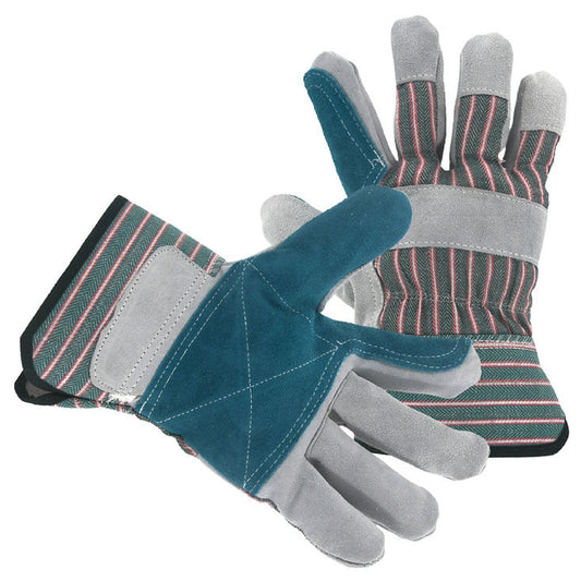 Seattle Glove Regular Grade Double Palm Stripe Fabric Back Gloves