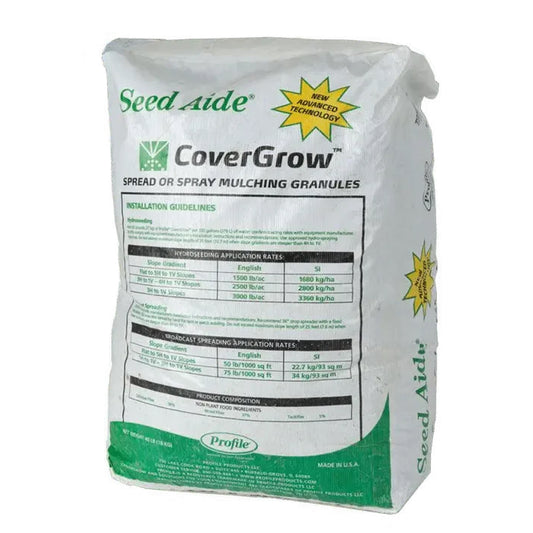 Seed Aide CoverGrow Spread or Spray Mulching Granules 40 LB