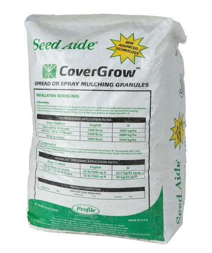 Seed Aide CoverGrow Spread or Spray Mulching Granules 40 LB