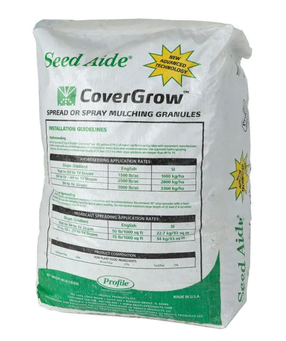 Seed Aide CoverGrow Spread or Spray Mulching Granules 40 LB