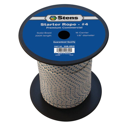 Stens 146-092 200 ft. Solid Braid Starter Rope #4 Solid Braid