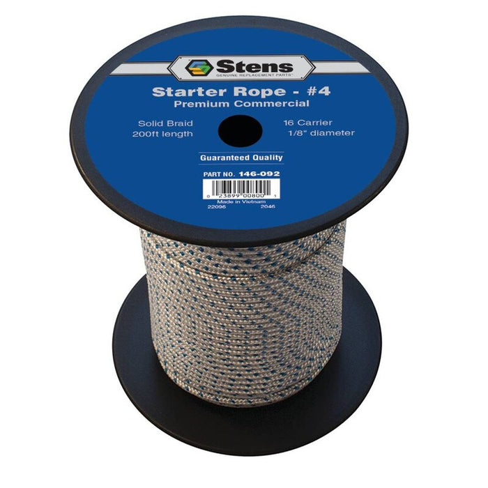 Stens 146092 200 ft. Solid Braid Starter Rope #4 Solid Braid