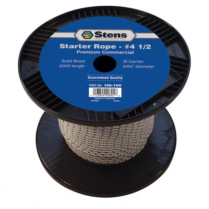 Stens 146-100 200 ft. Solid Braid Starter Rope #4 1/2 Solid Braid