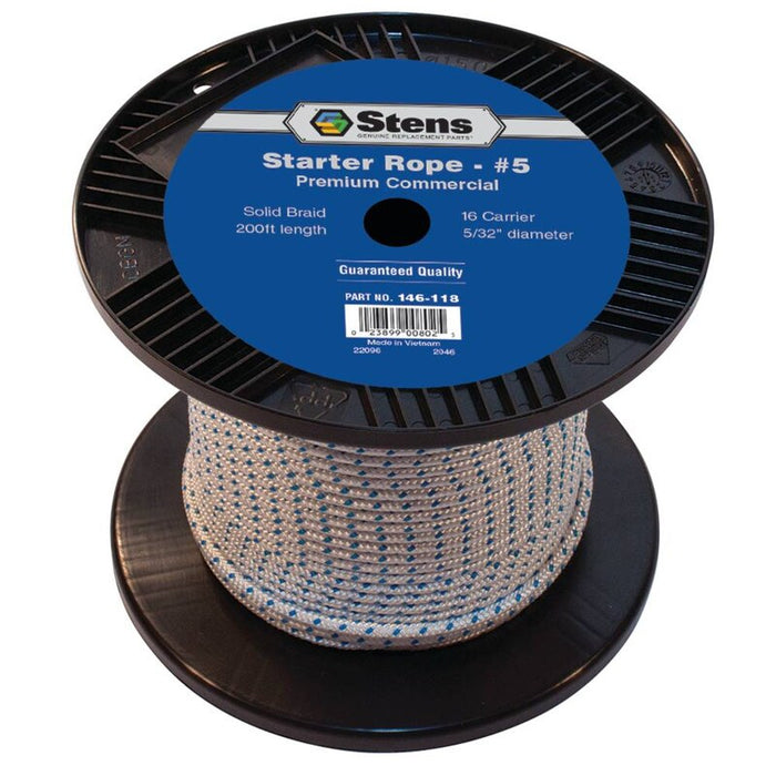 Stens 146118 200 ft. Solid Braid Starter Rope #5 Solid Braid